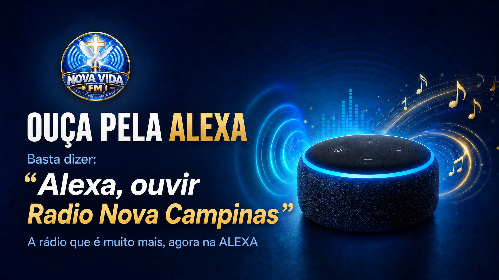 Ouça a Nova Vida FM pela Alexa